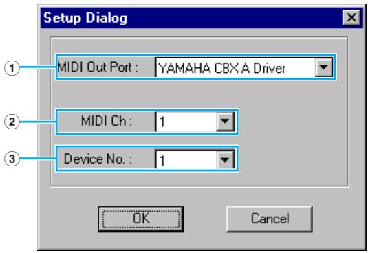 YAMAHA A5000 EDITOR - "Editor Setup" Dialog - 1