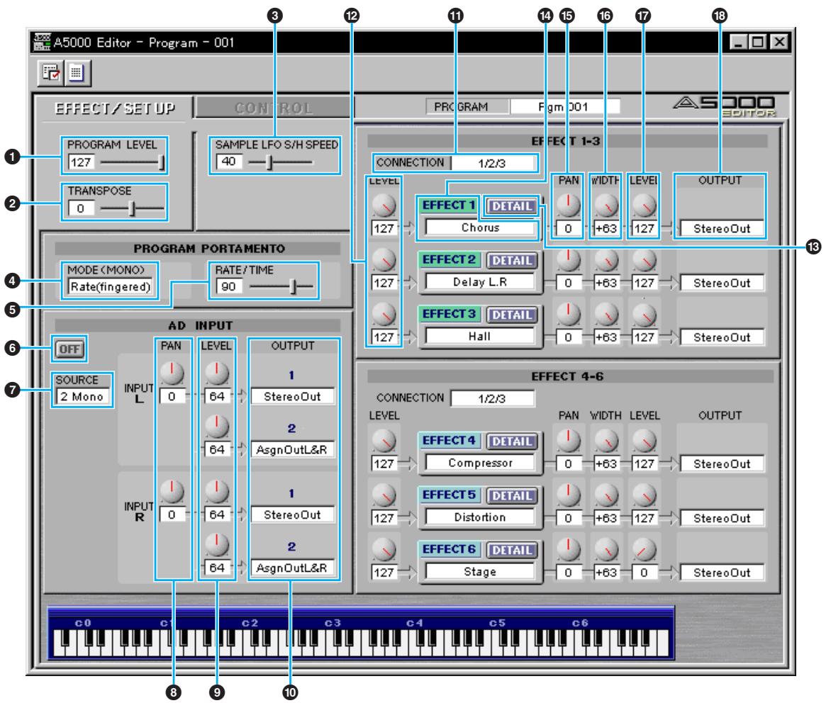 YAMAHA A5000 EDITOR - ③ Keyboard button - 2