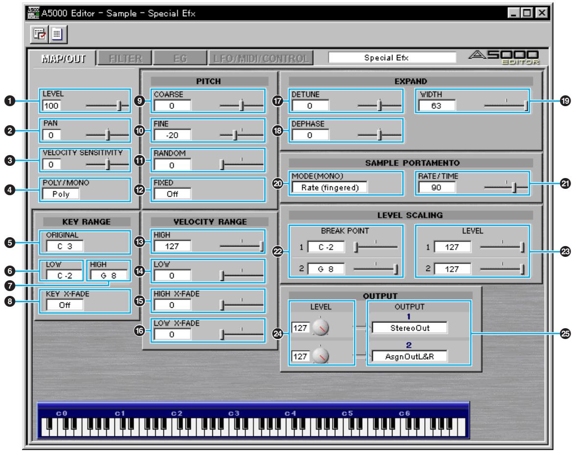 YAMAHA A5000 EDITOR - Keyboard button - 1