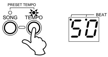 YAMAHA DD50 - Adjusting the TEMPO - 1