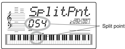 YAMAHA DGX-205 - Setting the Split Point - 2
