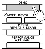 YAMAHA DGX-205 - Press the [DEMO] button. - 1
