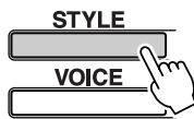 YAMAHA DGX-205 - Press the [STYLE] button. - 1