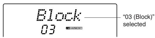 YAMAHA DGX-205 - Select a harmony type. - 2