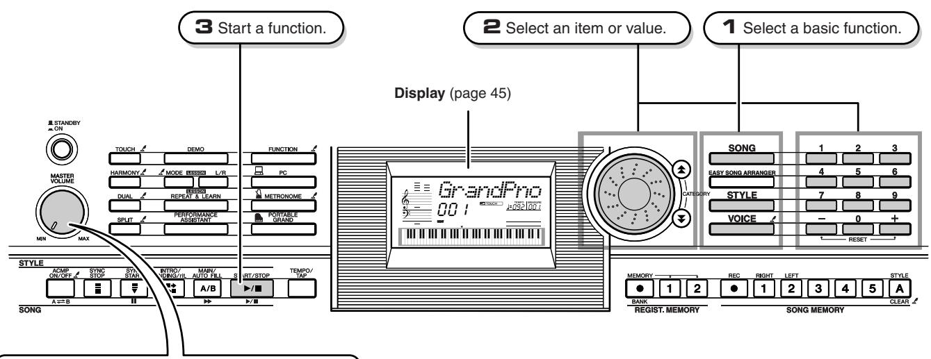YAMAHA DGX-205 - Basic Operation - 1