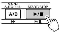 YAMAHA DGX-205 - Press the [START/STOP] button. - 1