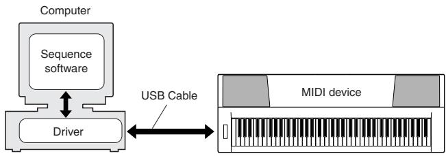 YAMAHA DGX-205 - ■ Installing the USB-MIDI Driver... - 1