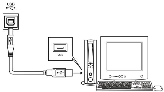 YAMAHA DGX-205 - Connecting to a computer (USB terminal) - 1