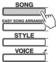 YAMAHA DGX-205 - Press the [SONG] button. - 1