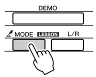 YAMAHA DGX-205 - Press the [LESSON MODE] button twice to start Lesson 2. - 1