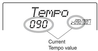 YAMAHA DGX-205 - Change the Song Tempo - 2