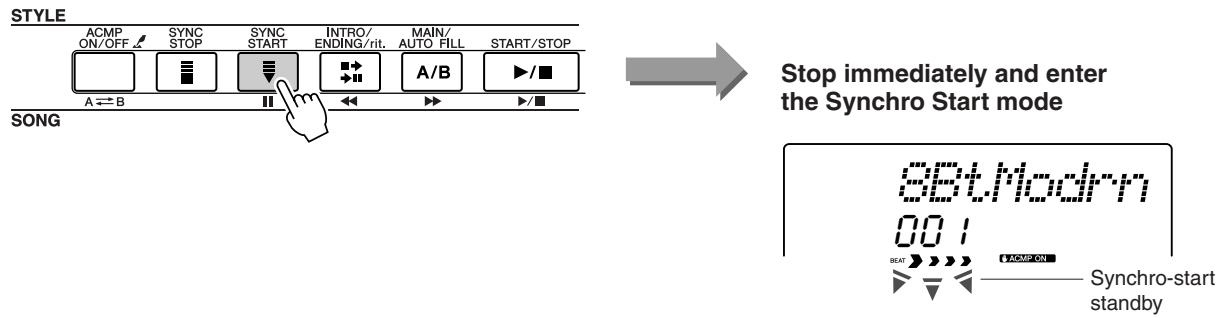 YAMAHA DGX-205 - - Stop and Enter Synchro Start Mode - 1