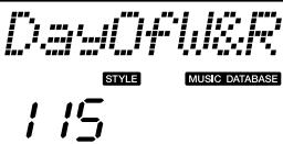 YAMAHA DGX-220 - Select a Music Database. Referring to the list on the pane - 2