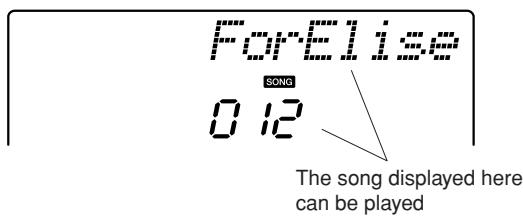 YAMAHA DGX-220 - Select a song. Select a song after - 2
