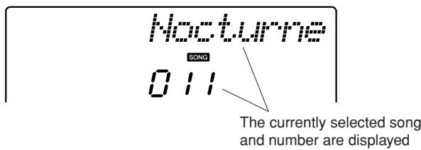 YAMAHA DGX-220 - Press the [SONG] button. The song number and name will - 2