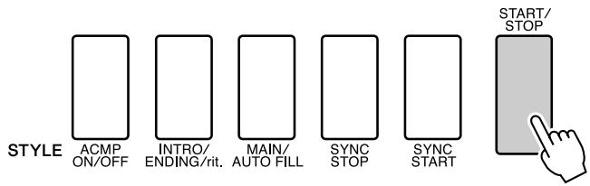 YAMAHA DGX-220 - Press the [START/STOP] button to stop style playback when you're done. - 1