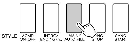 YAMAHA DGX-220 - Press the [MAIN/AUTO FILL] button. - 1