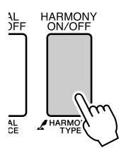 YAMAHA DGX-220 - Press the [HARMONY ON/OFF] button to turn Harmony feature on. - 1