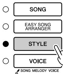 YAMAHA DGX-220 - Press the [STYLE] button. The style number and name will - 1