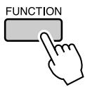 YAMAHA DGX-220 - Press the [FUNCTION] button. - 1