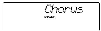 YAMAHA DGX-220 - Use the CATEGORY [▲] and [▼] buttons to select the Chorus Type item. - 2