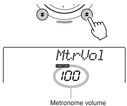 YAMAHA DGX-220 - Adjusting the Metronome Volume - 2