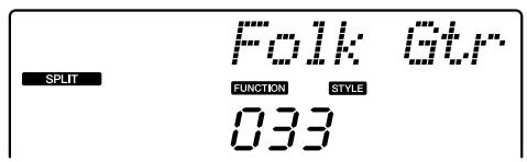 YAMAHA DGX-220 - Select the desired split voice. Watch the displayed split voice and r - 2