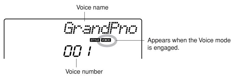 YAMAHA DGX-220 - Press the [VOICE] button. The voice number and name wi - 2