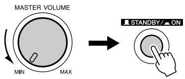 YAMAHA DGX-220 - Turning the Power On - 1