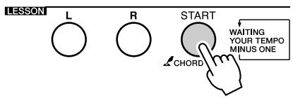 YAMAHA DGX-220 - Press and hold the LESSON [START] button for longer than a second. - 1