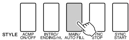YAMAHA DGX-220 - Press the [MAIN/AUTO FILL] button. - 1