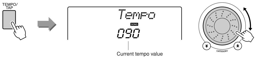 YAMAHA DGX-220 - Change the Song Tempo - 1