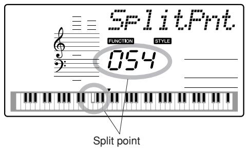 YAMAHA DGX-220 - Setting the Split Point - 3