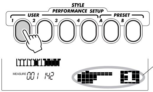 YAMAHA DJX - Select the desired User number. - 1