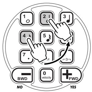 YAMAHA DJX - Using the numeric keypad - 2