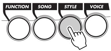 YAMAHA DJX - Select the Style mode. - 1