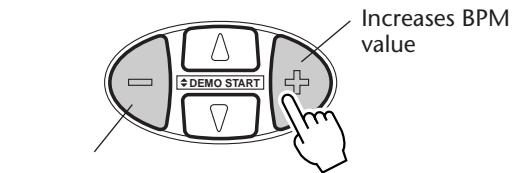 YAMAHA DJX - Change the value. - 1