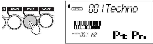 YAMAHA DJX - Selecting a style - 1