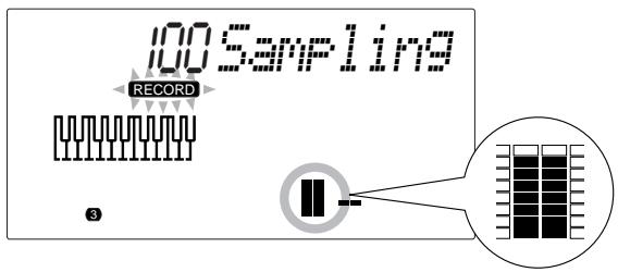 YAMAHA DJX - Set the sampling level. - 2