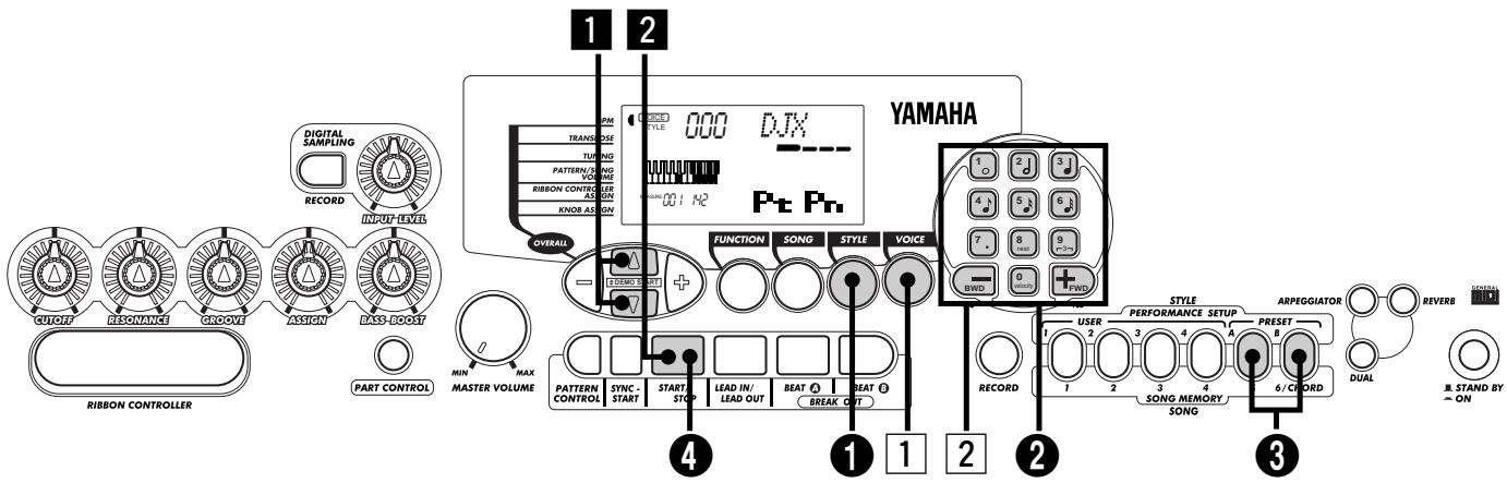YAMAHA DJX - Selecting a voice - 5