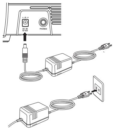 YAMAHA DJXIIB - Using An Optional AC Power Adaptor - 1