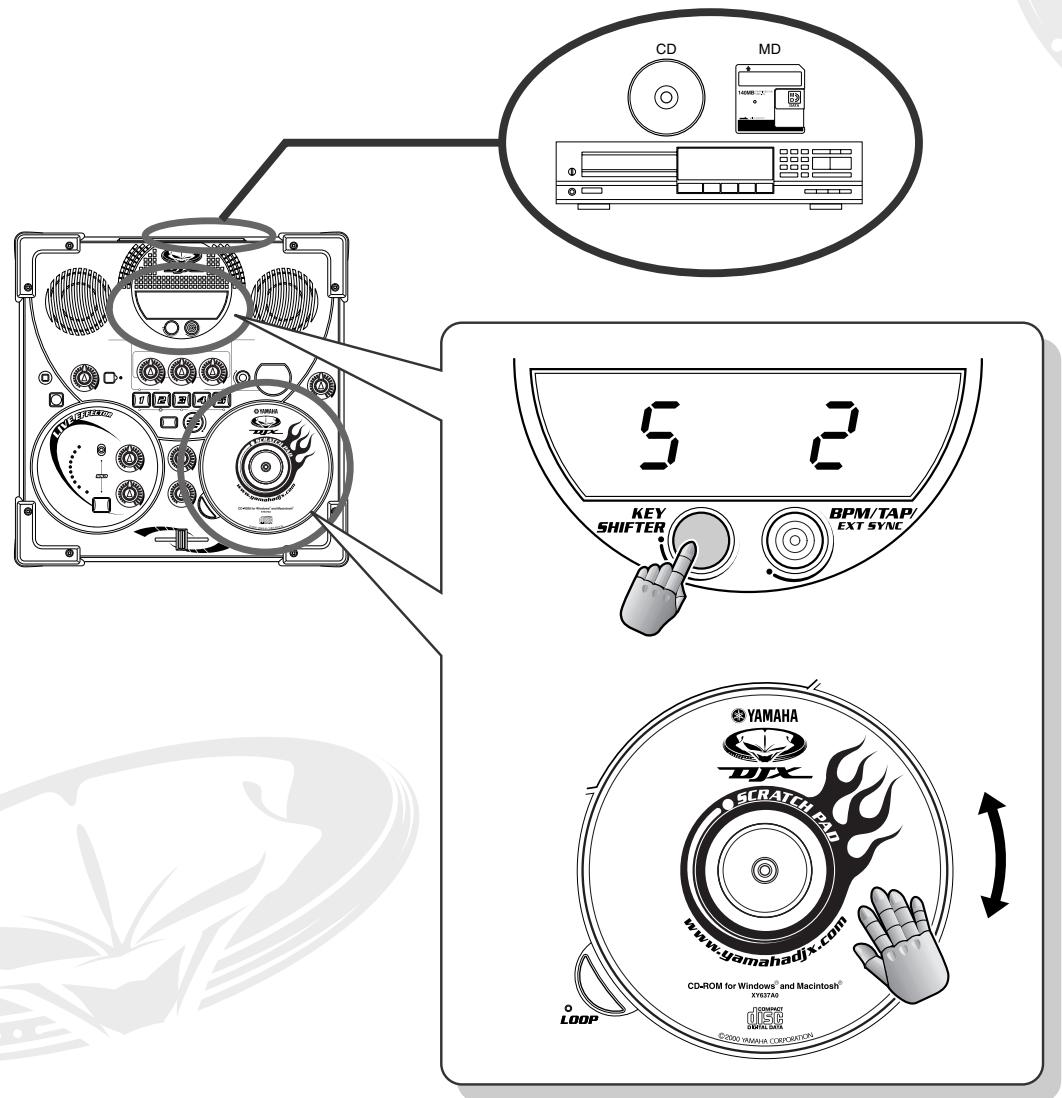 YAMAHA DJXIIB - Transpose the key - 2