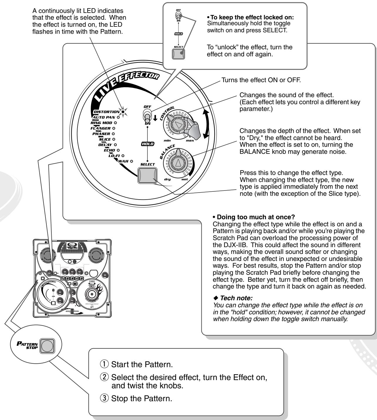 YAMAHA DJXIIB - What is the Live Effector? - 2
