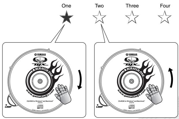 YAMAHA DJXIIB - Quarter-note scratching - 2