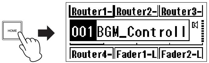 YAMAHA DME64NV1 - [HOME] button  Main Display (Page 39) - 1