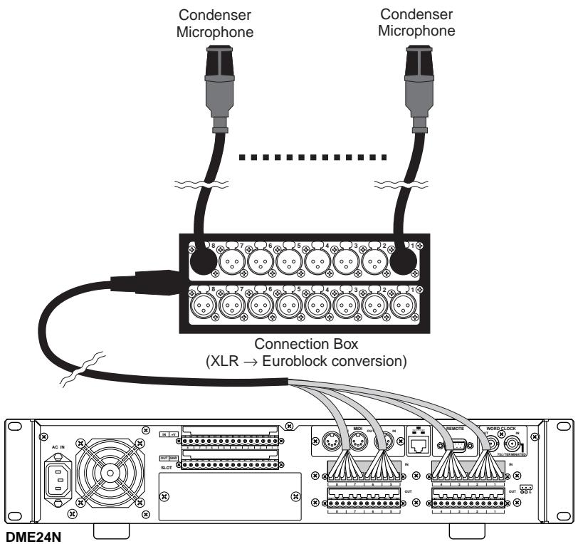 YAMAHA DME64NV1 - Plug the Euroblock plug into the panel connector. - 2