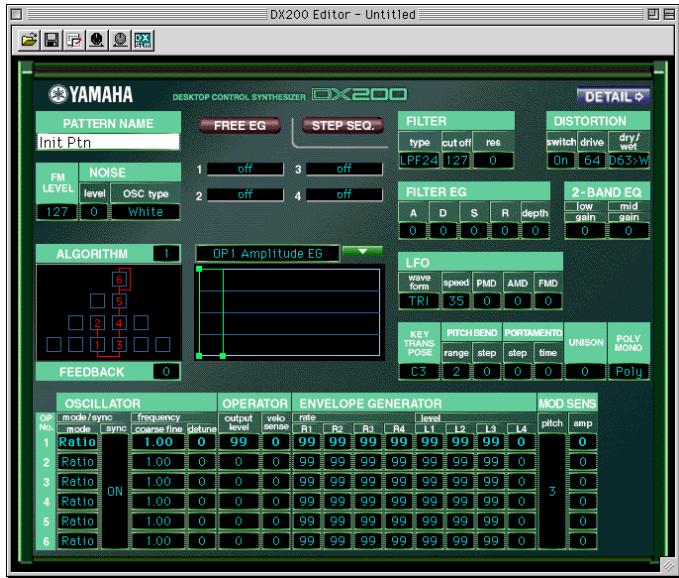 YAMAHA DX200EDITOR - - About the [ DETAIL] button - 1