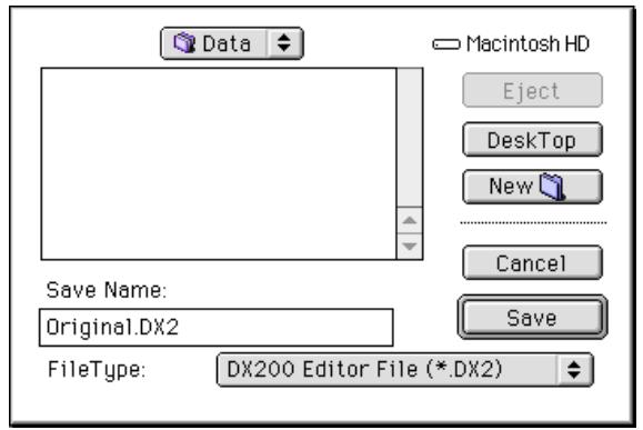 YAMAHA DX200EDITOR - Select "Save DX200 File." - 1