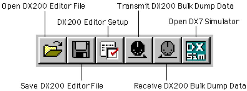 YAMAHA DX200EDITOR - - Toolbar - 1