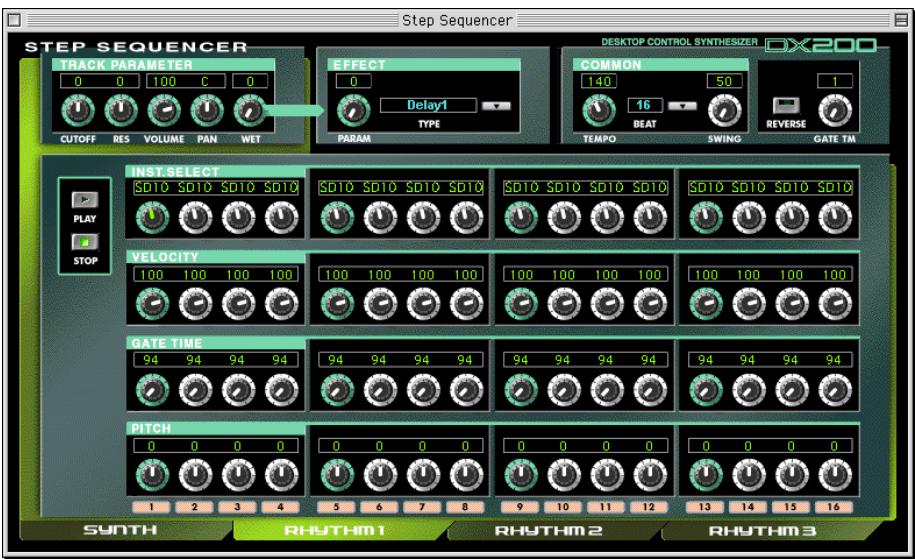 YAMAHA DX200EDITOR - Step Sequencer Window - 1